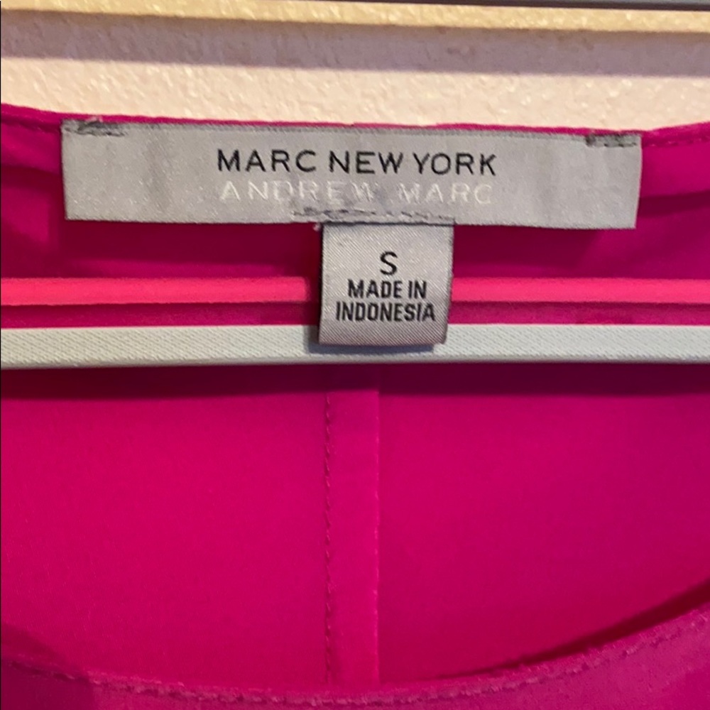 Andrew Marc Hot pink Oversize Blouse💗 - Picture 3 of 7
